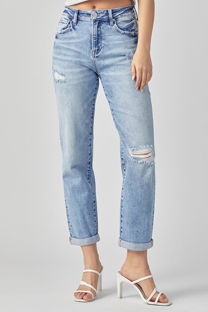 Mid Rise Slouch Jeans