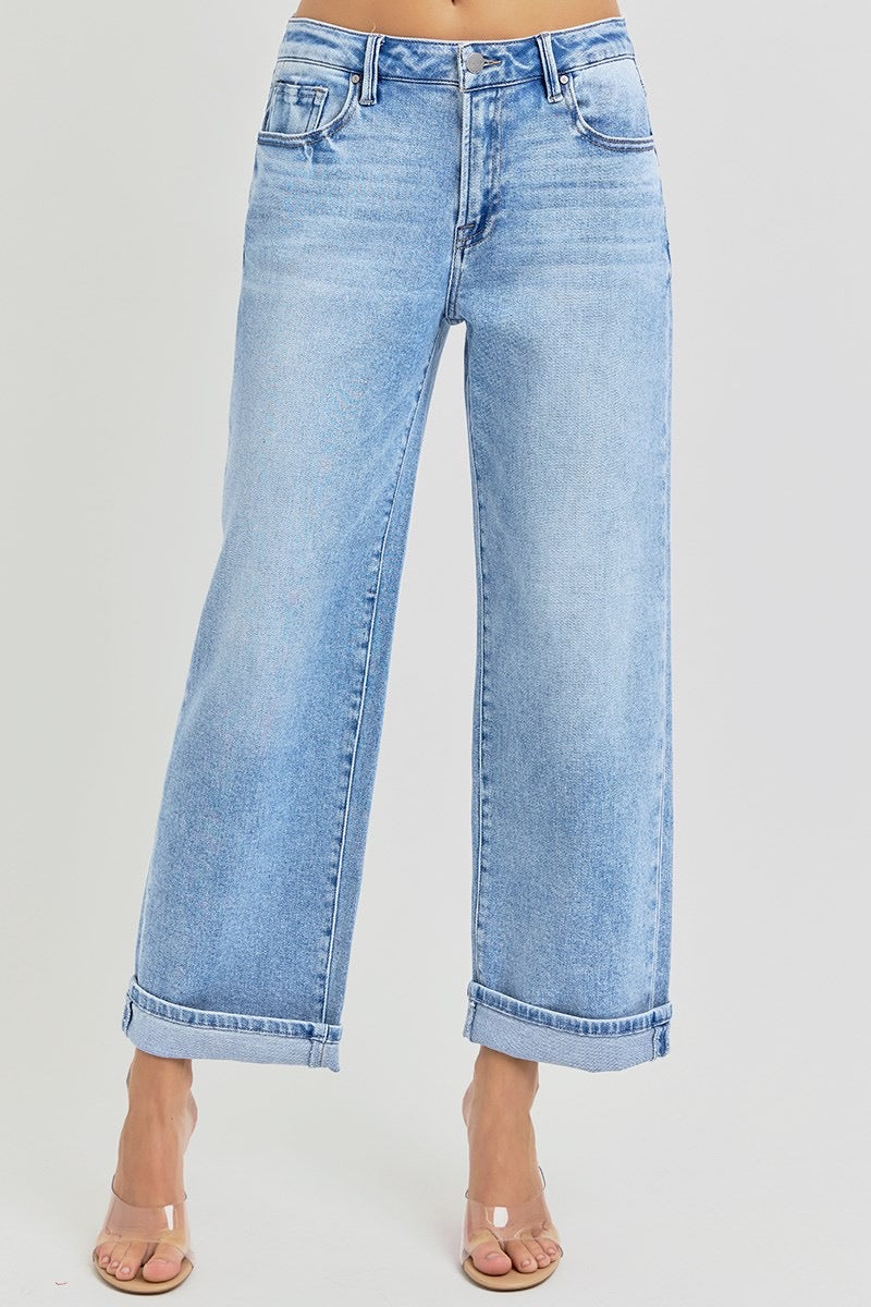 Risen Turn Up Cuffed Jeans