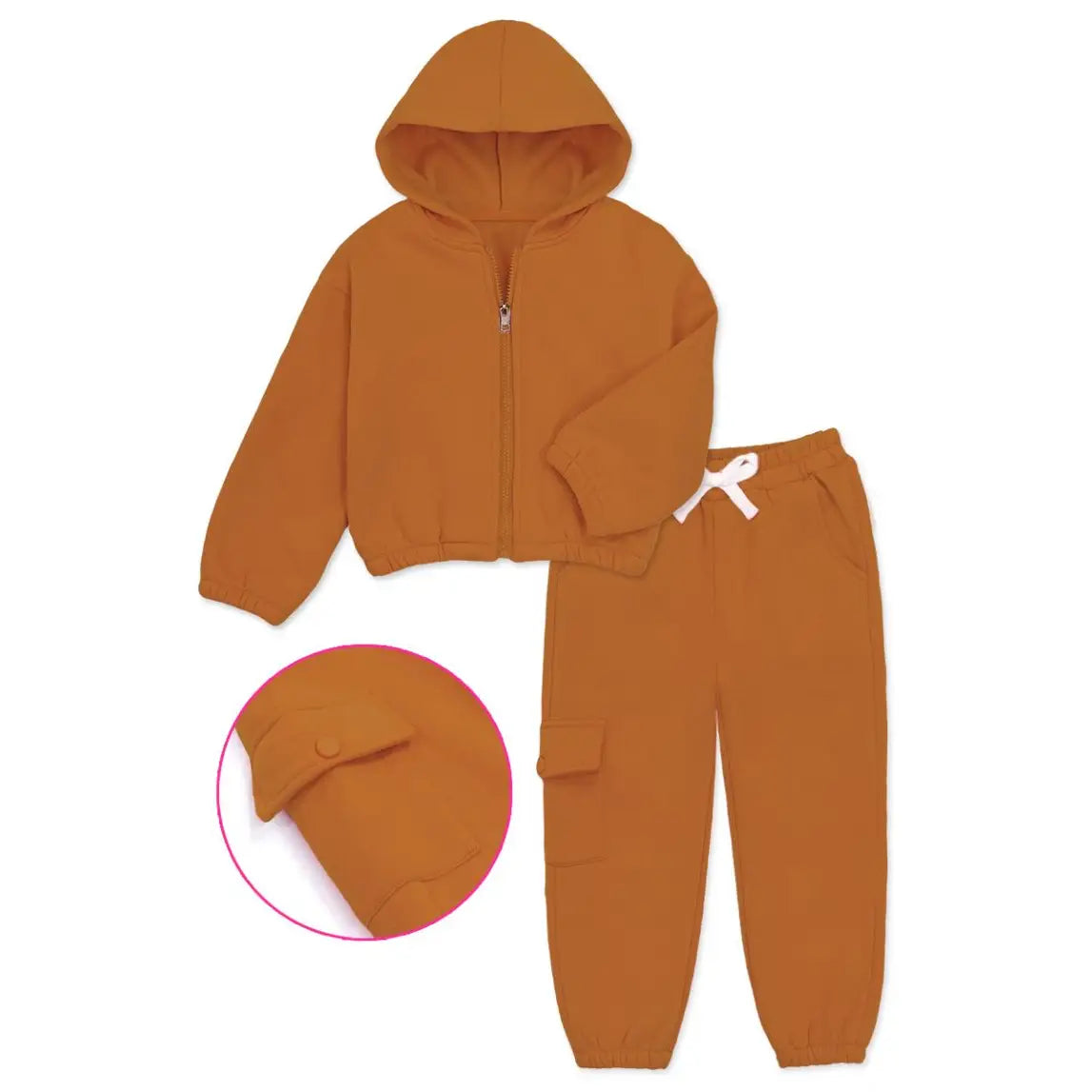 Toddler's 2 Pc Pant Jog Set w/Zip Up Hoodie