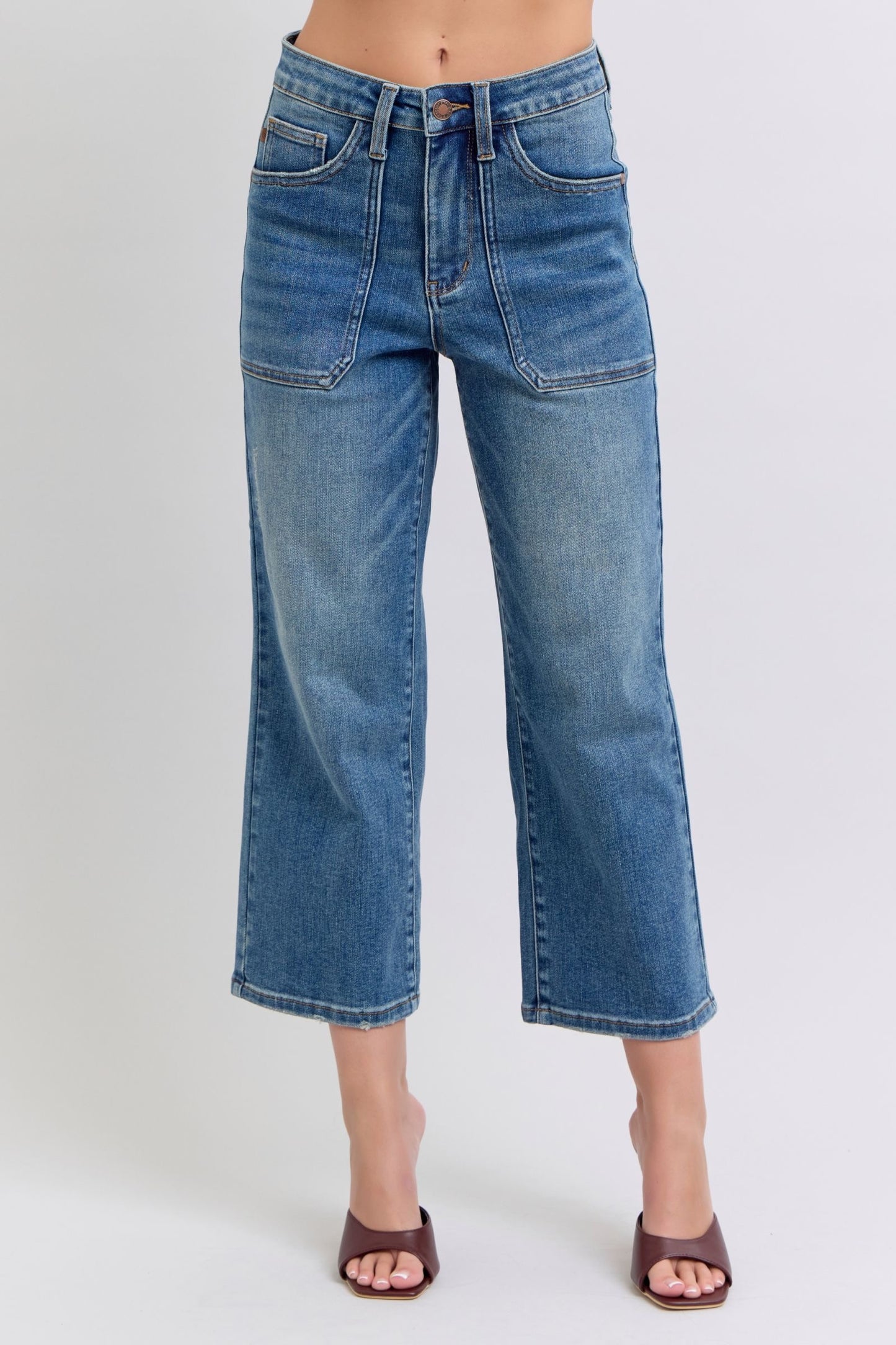 Judy Blue Utility High Rise Wide Leg Crop