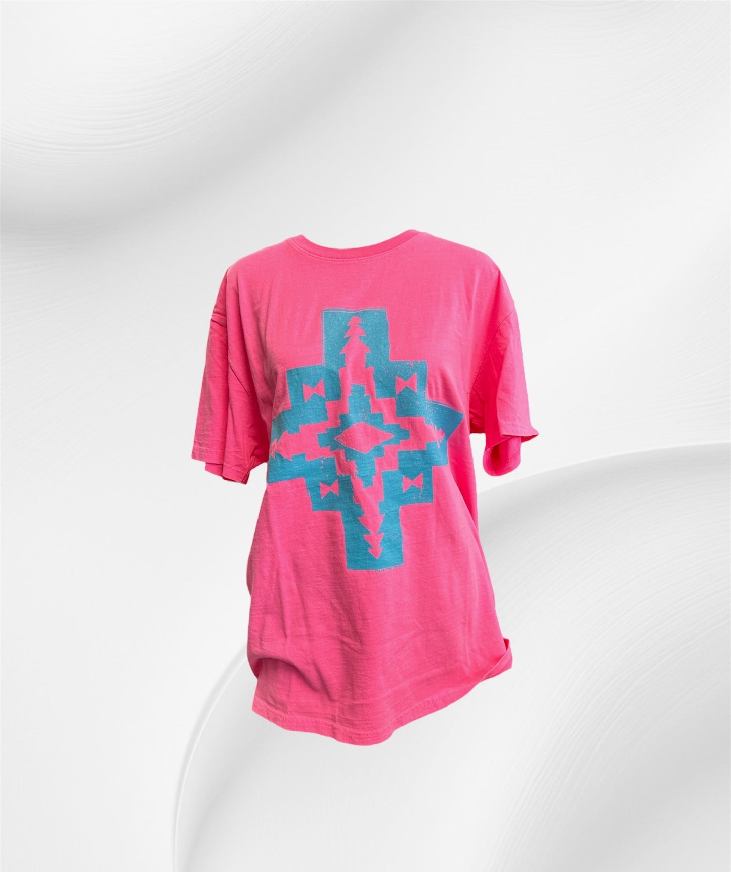 Neon Pink/Teal Aztec Tee