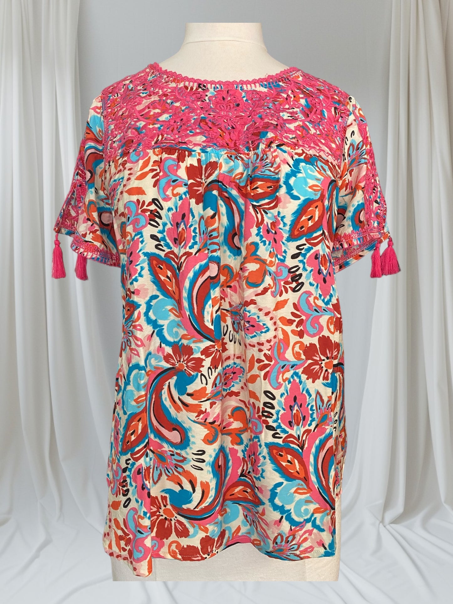 Print babydoll top