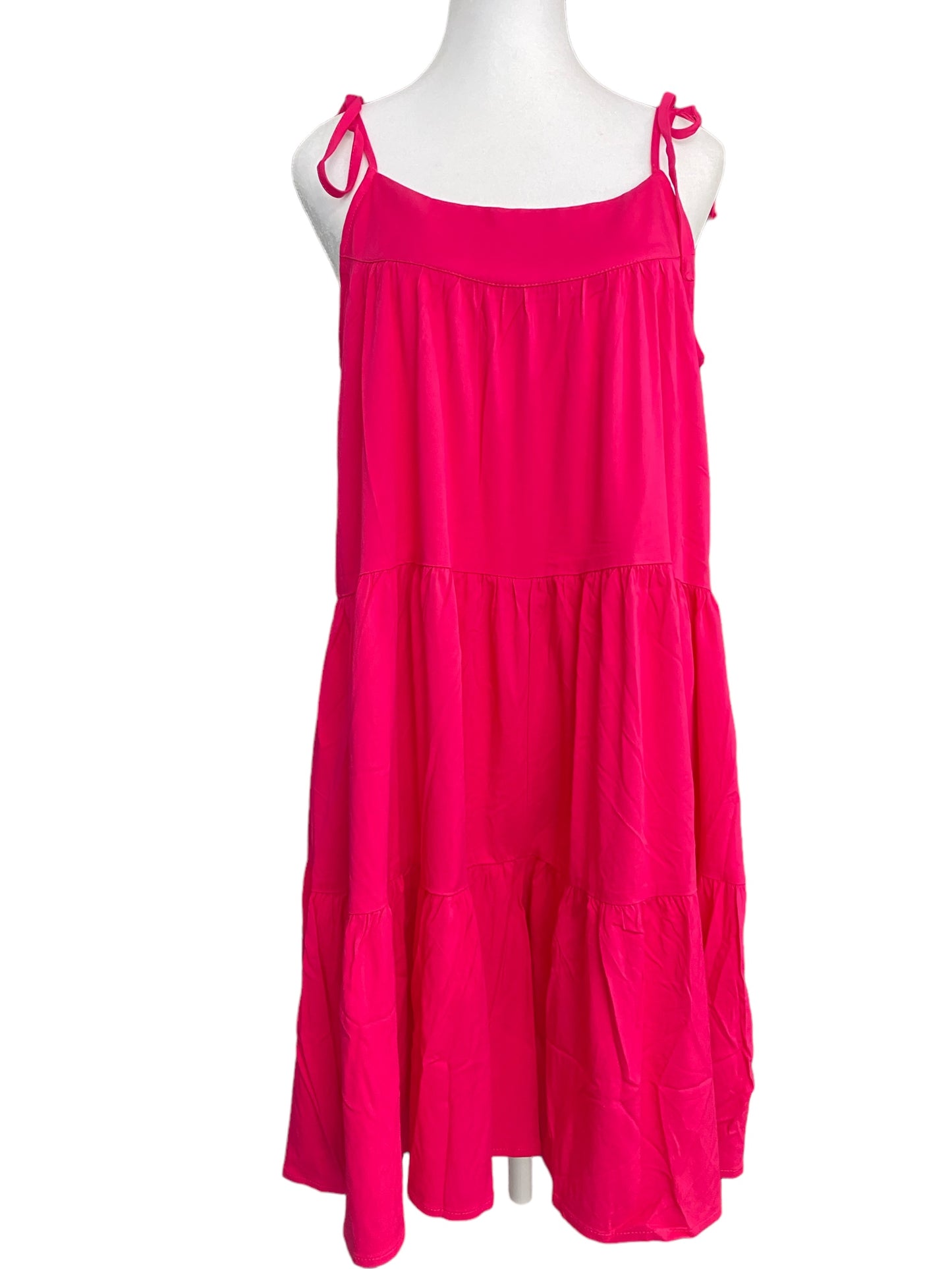 Tie Shoulder Tiered Wide Leg Romper