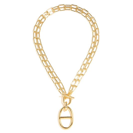 Mariner Link Charm Pendant Necklace