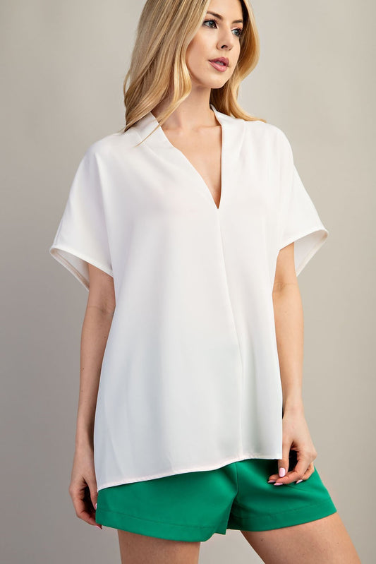 V-Neck Short Sleeve Top