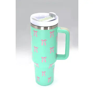 40ox Stainless Steel Tumbler Bow