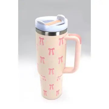 40ox Stainless Steel Tumbler Bow