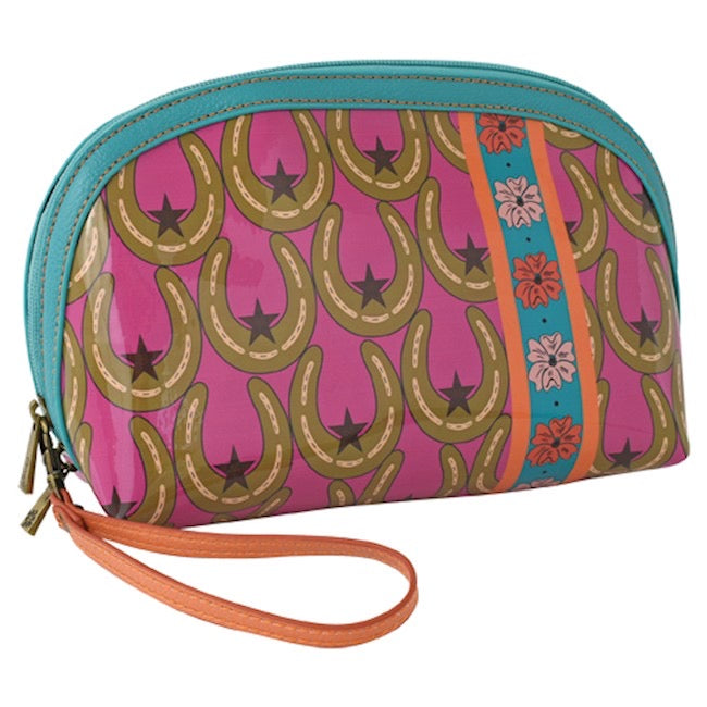 Catchfly Dome Cosmetic Horseshoe Pink Bag