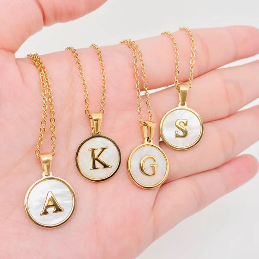 Round 18K Gold-Plated Stainless Steel Necklace