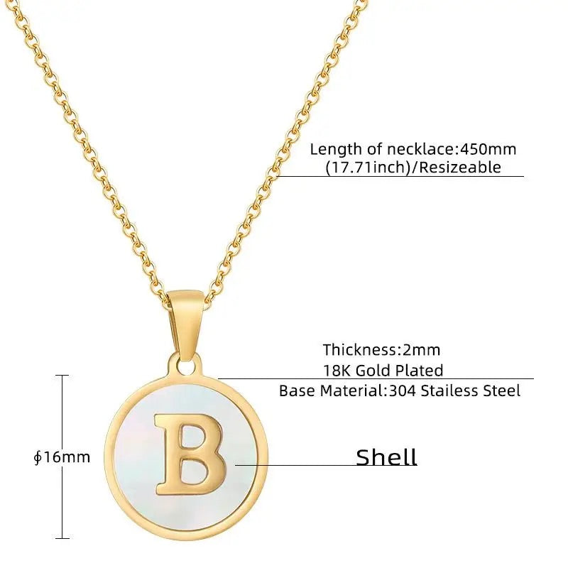 Round 18K Gold-Plated Stainless Steel Necklace