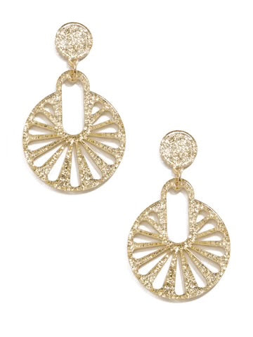 Cutout Disk Drop Earring