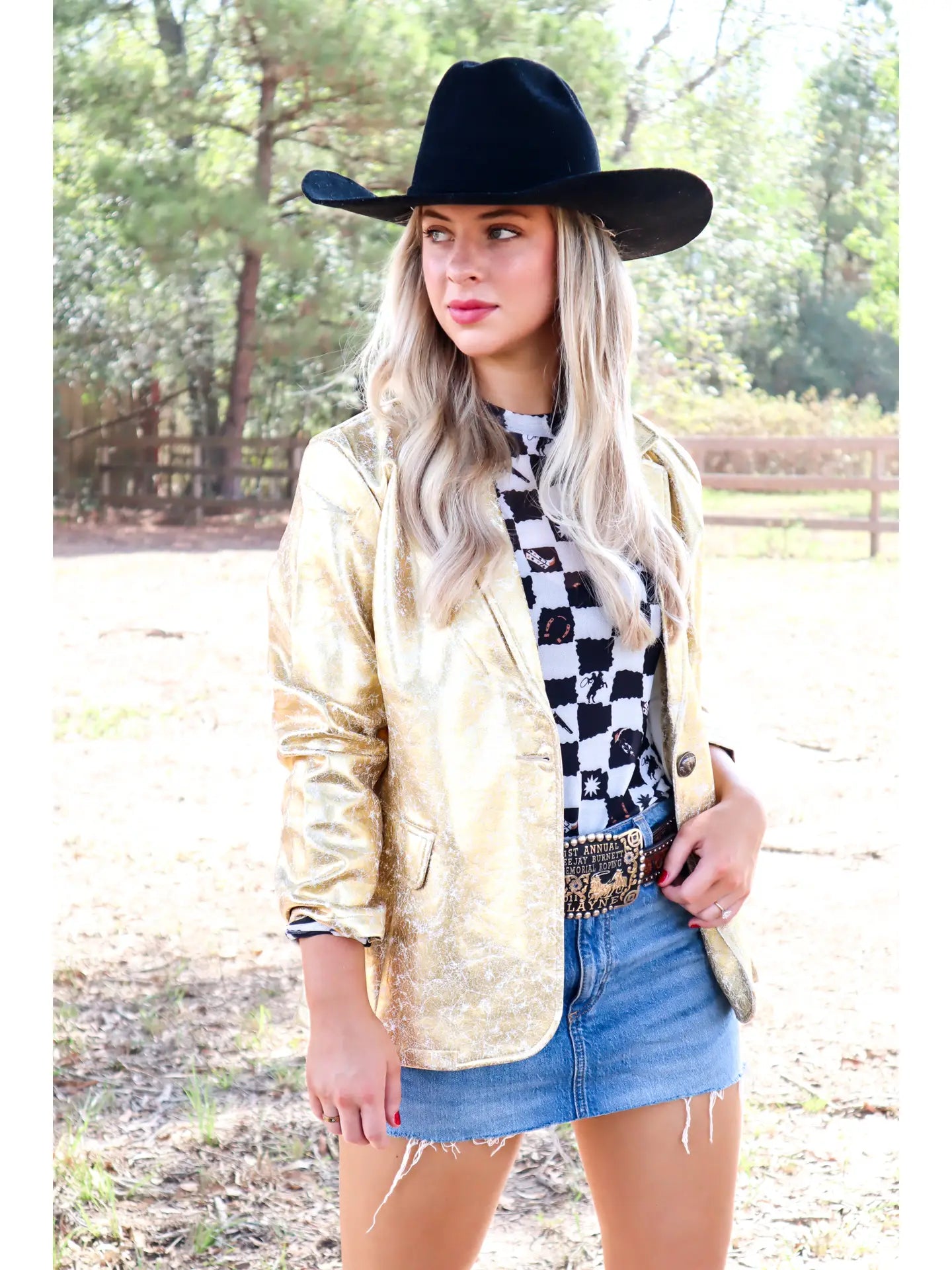 Best Buckin' Blazer-Gold Metallic