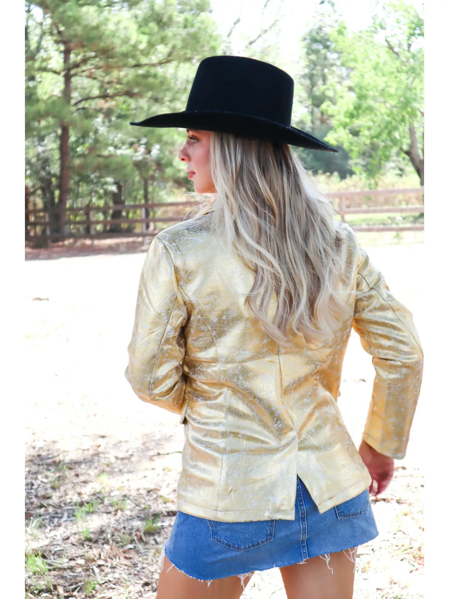 Best Buckin' Blazer-Gold Metallic