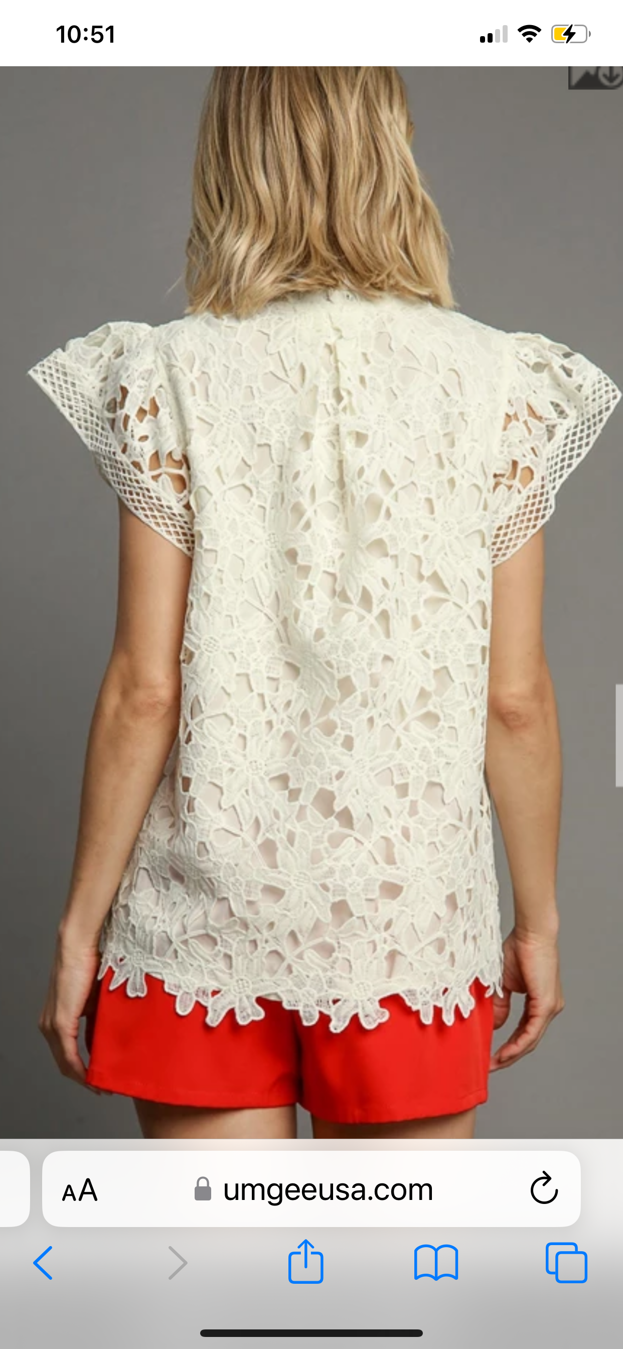 Lace Spilt Neck Top