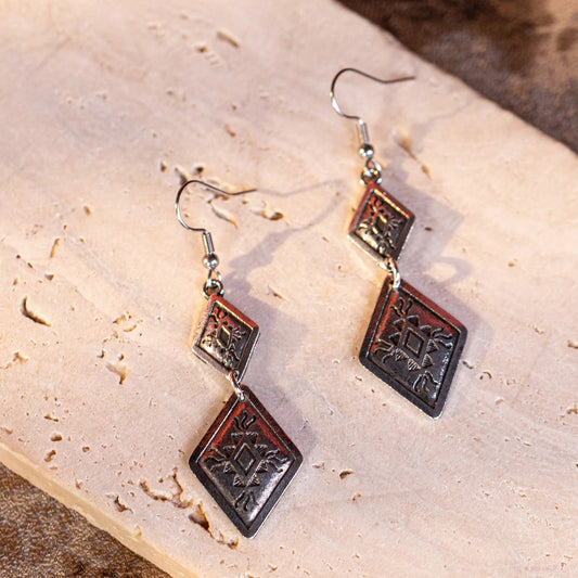 Wrangler Western Diamond Shape Dangling Earring