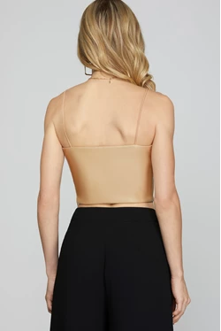 Faux Leather Crop Top