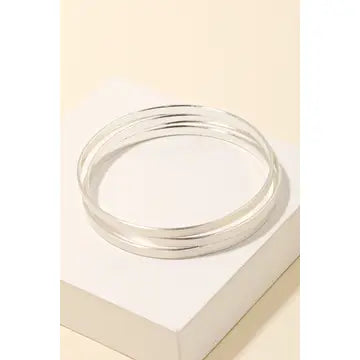 3 Piece Dainty Metallic Bracelet Set