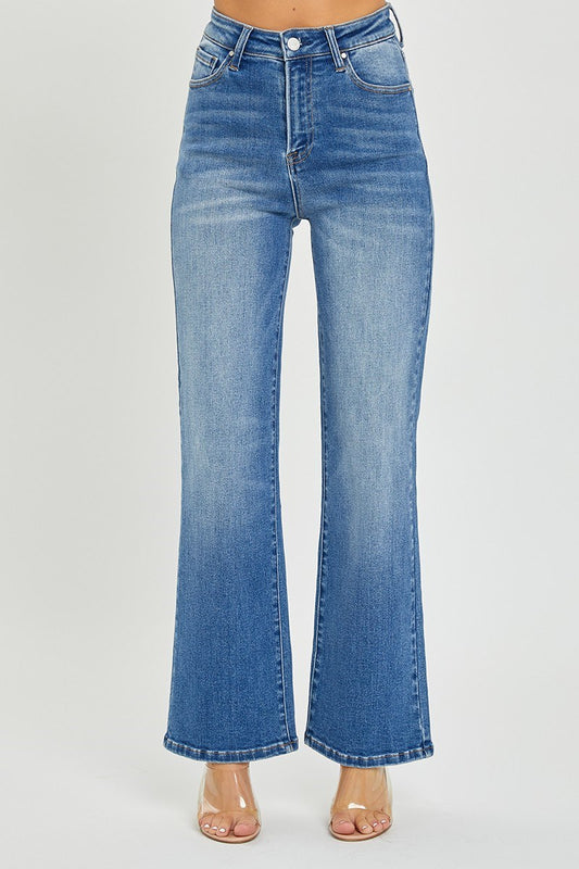 Risen High Rise Relaxed Straight Jeans