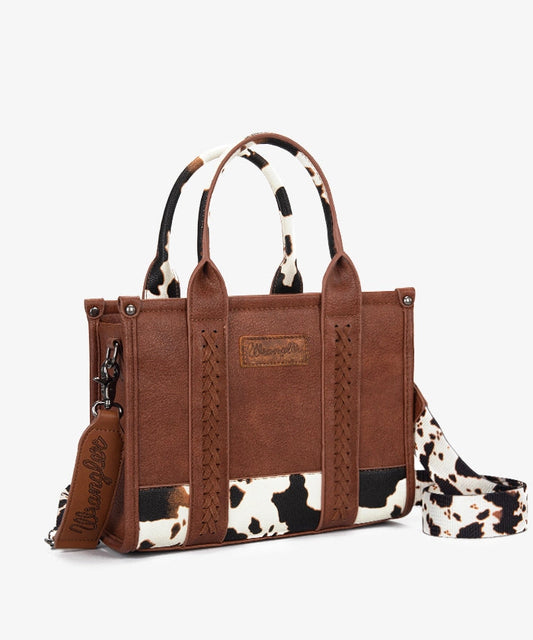 Wrangler Cow Print concealed Carry Wide Tote