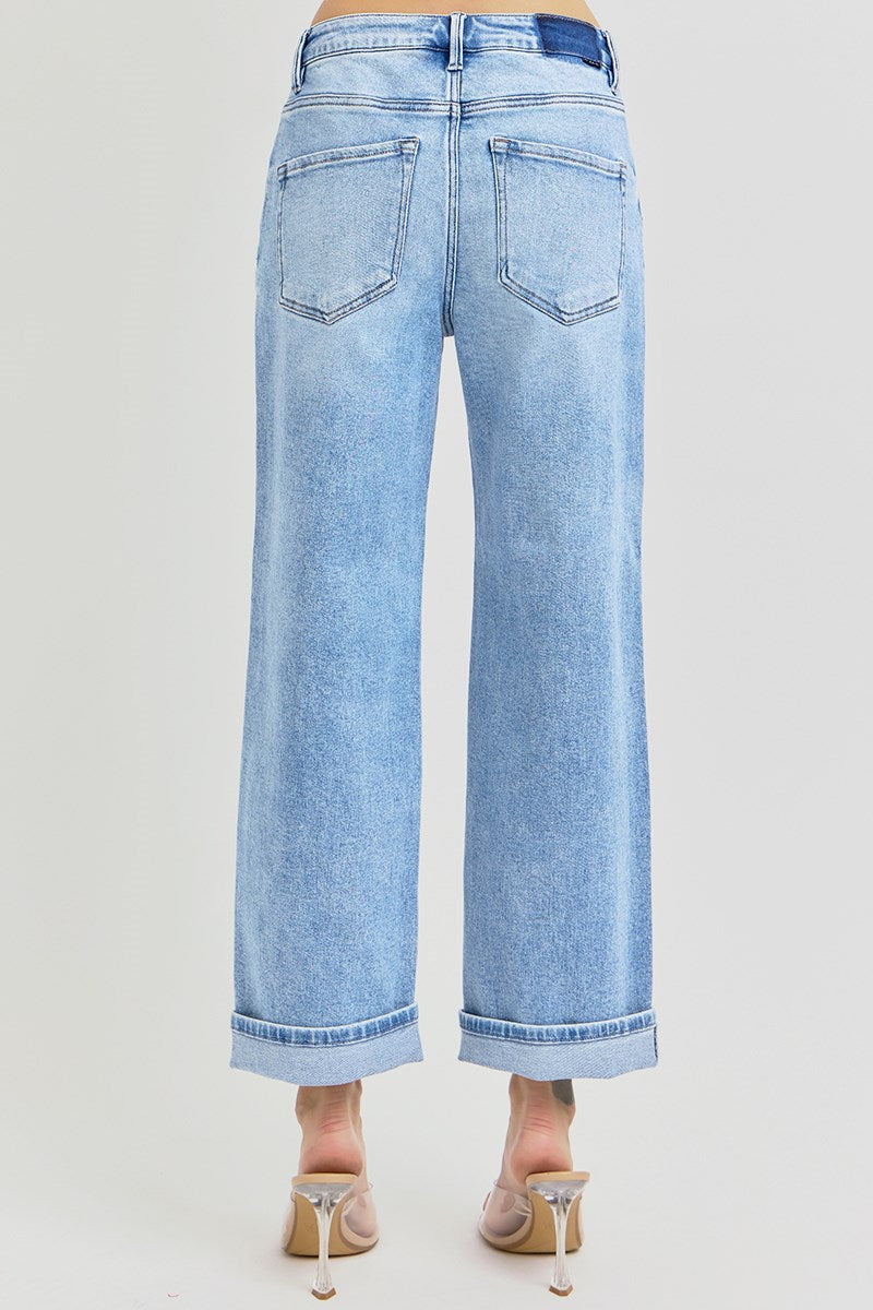 Risen Turn Up Cuffed Jeans