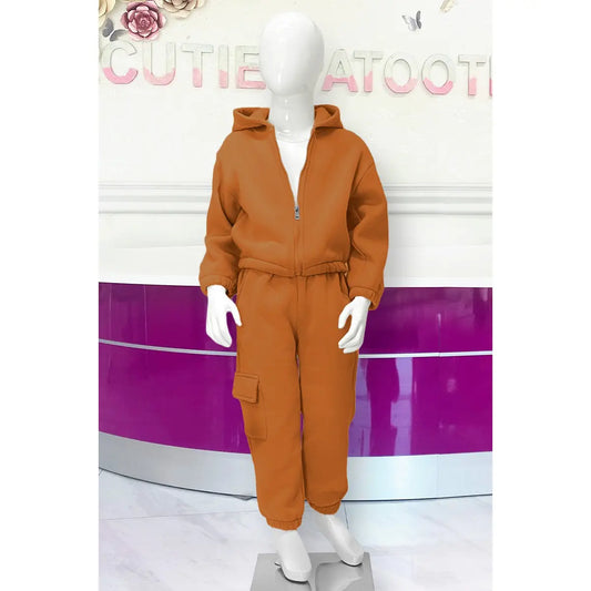 Toddler's 2 Pc Pant Jog Set w/Zip Up Hoodie