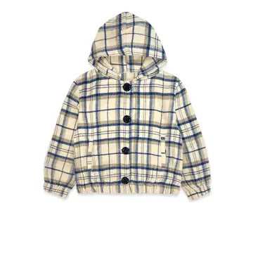 Girls's Flannel Hoodie Jacket