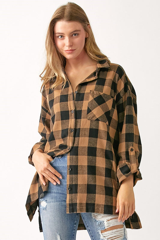 Buffalo Plaid Oversized Shirt