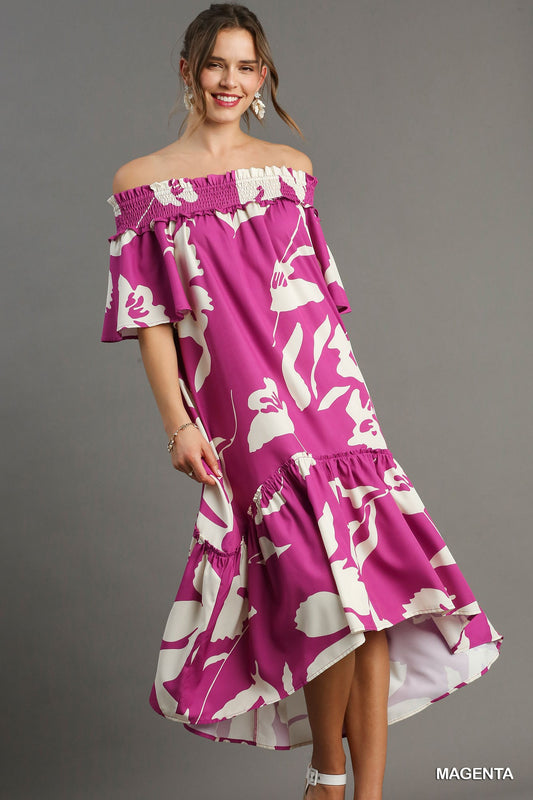 Floral Print Midi Dress