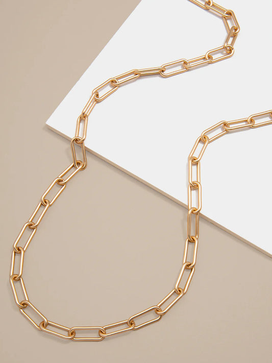 Large Paperclip Link Long Necklace