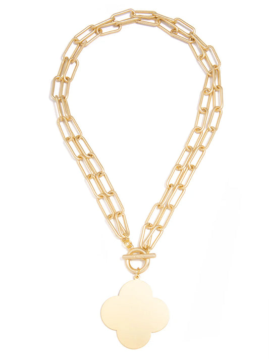 Quatrefoil Charm Pendant Necklace