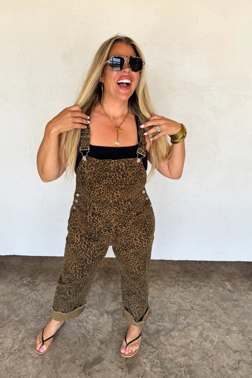 Dahlia Cheetah Overalls