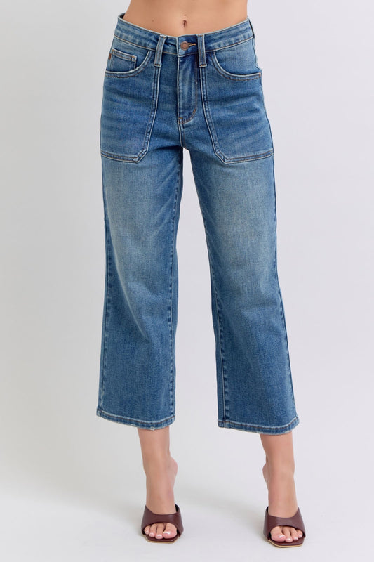 Judy Blue Utility High Rise Wide Leg Crop