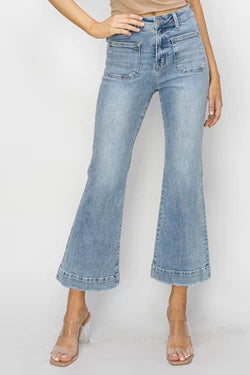 Risen High Rise-Crop Light Denim