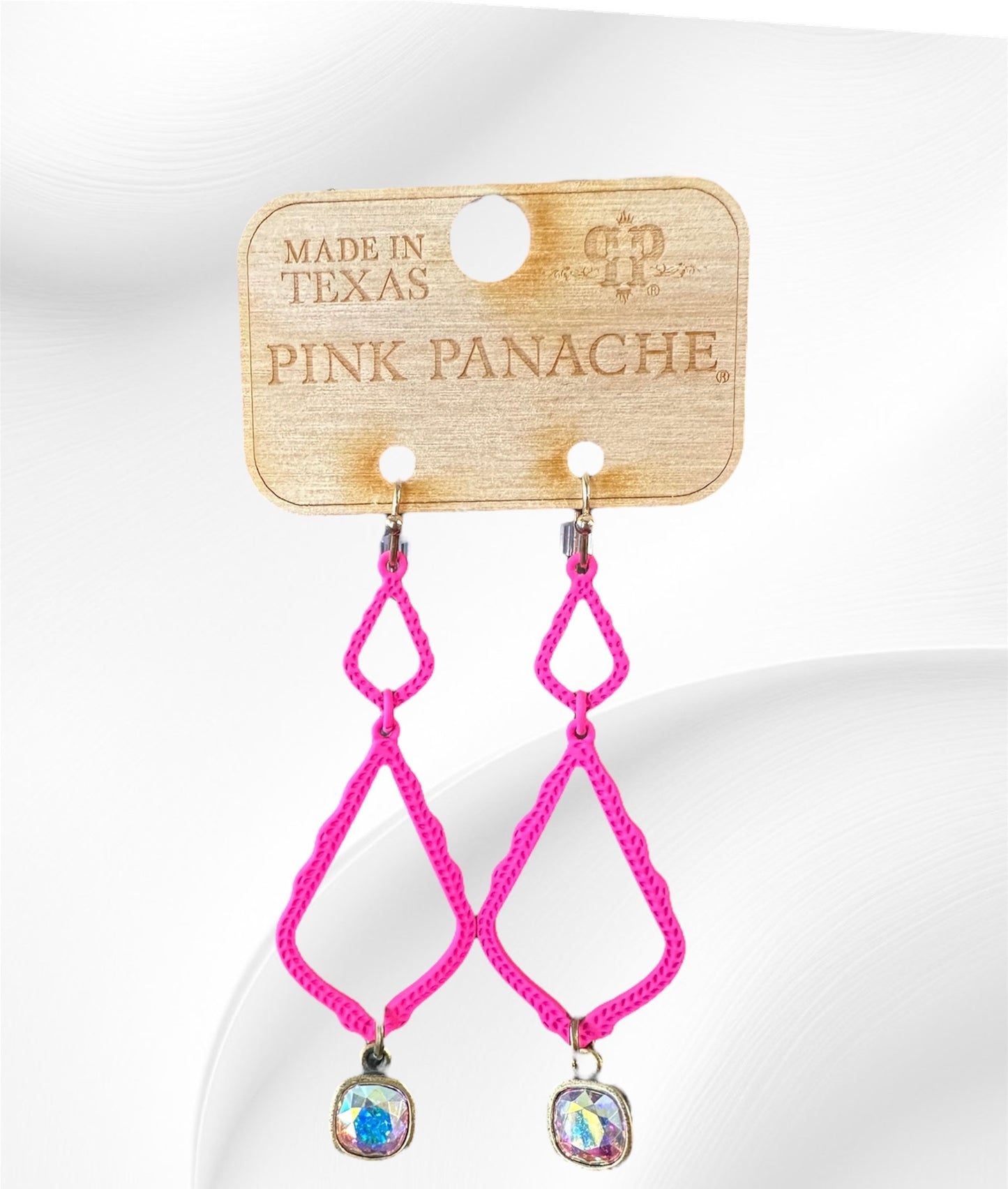 Hot pink Diamond Shaped Earrings