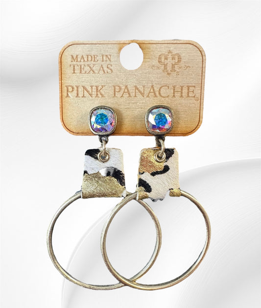 Cheetah Pattern Hoop Earrings