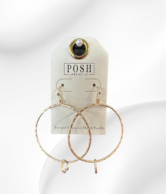 Hoops With Hearts Earrings