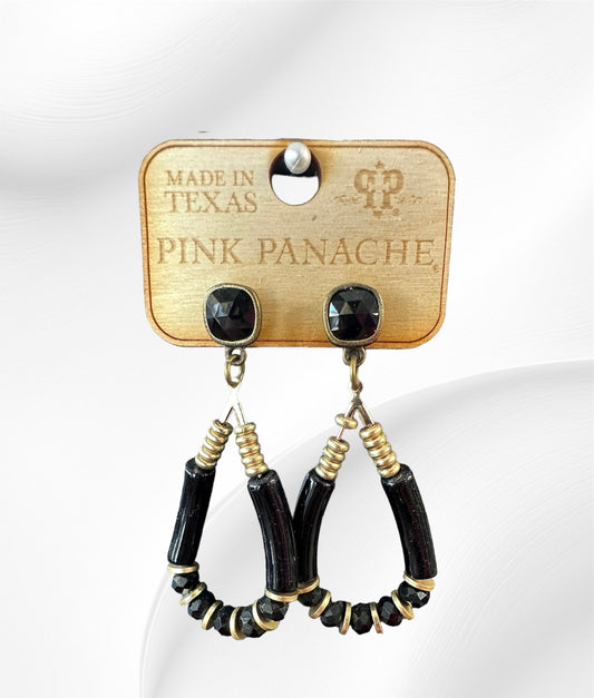 Black Teardrop Earrings