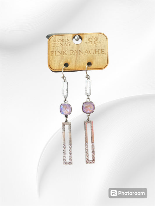 Rectangle Long Earrings
