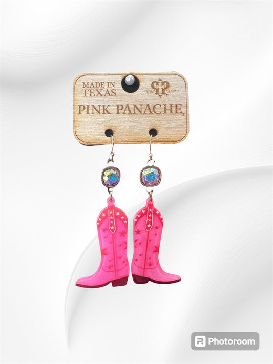 Pink Boots Earrings