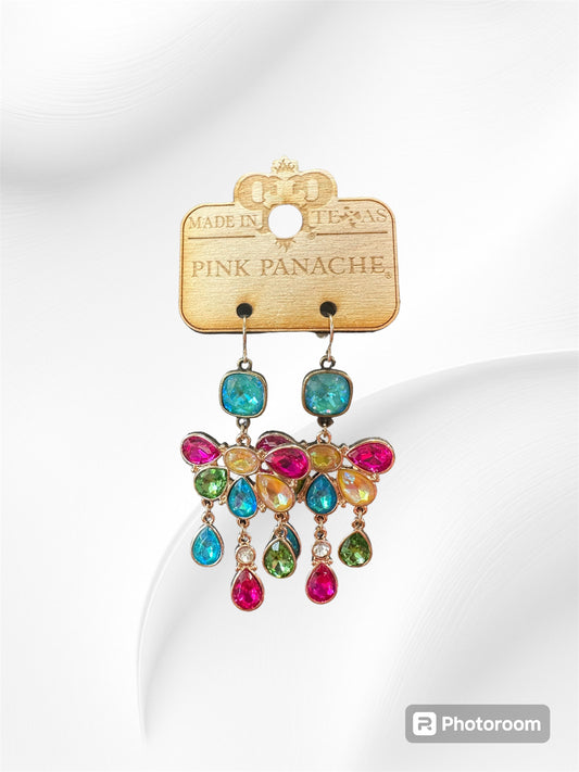 Multi-Color Gem Earrings