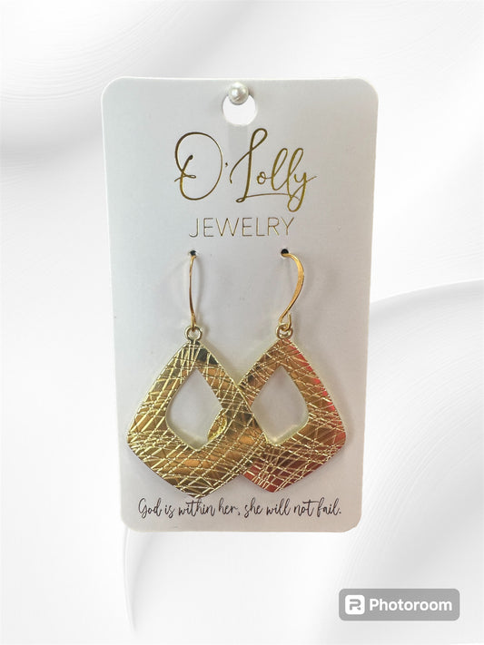 Thick Diamond Dangle Earrings
