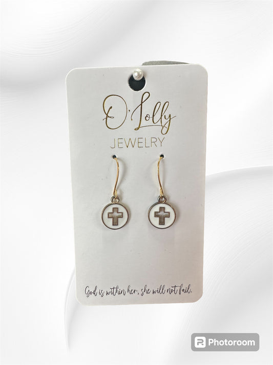 Cross Dangling Earrings