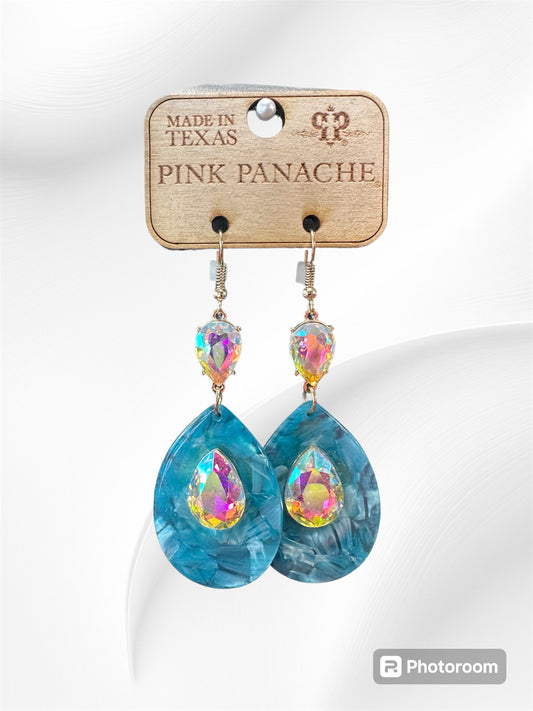 Blue Marble Earrings
