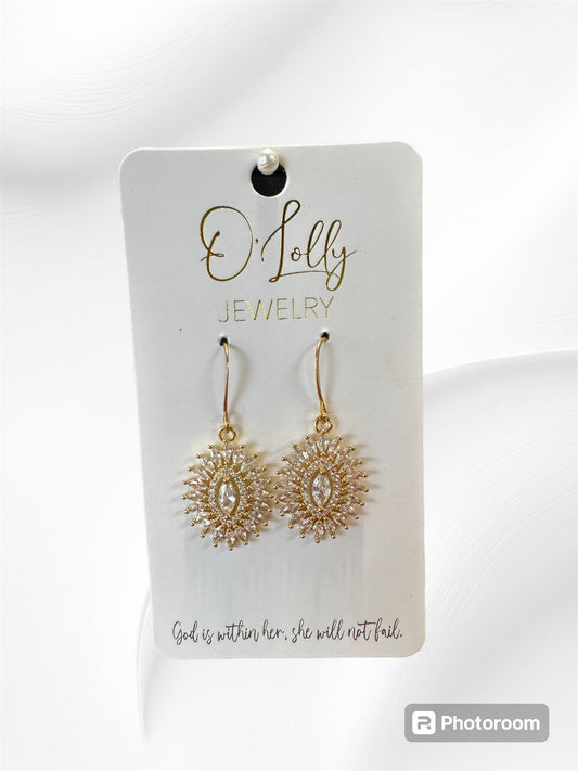 Gold Sparkly Earrings