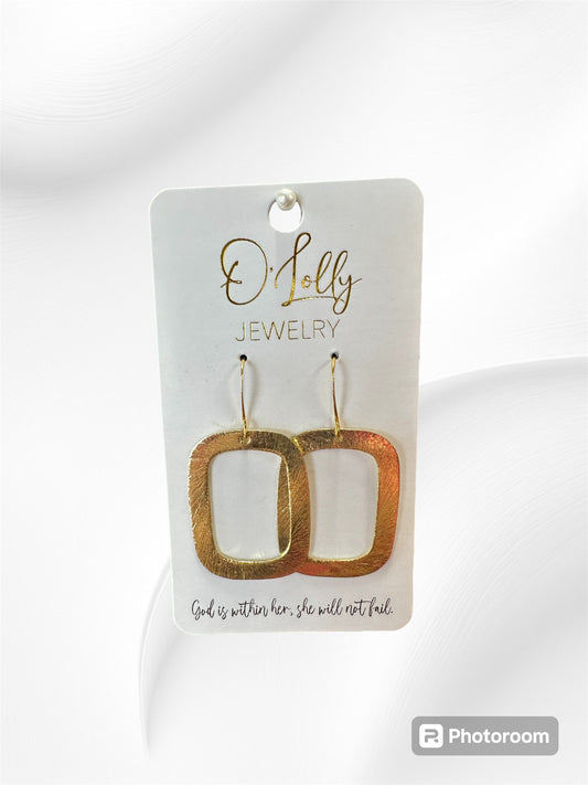 Rounded Square Earrings