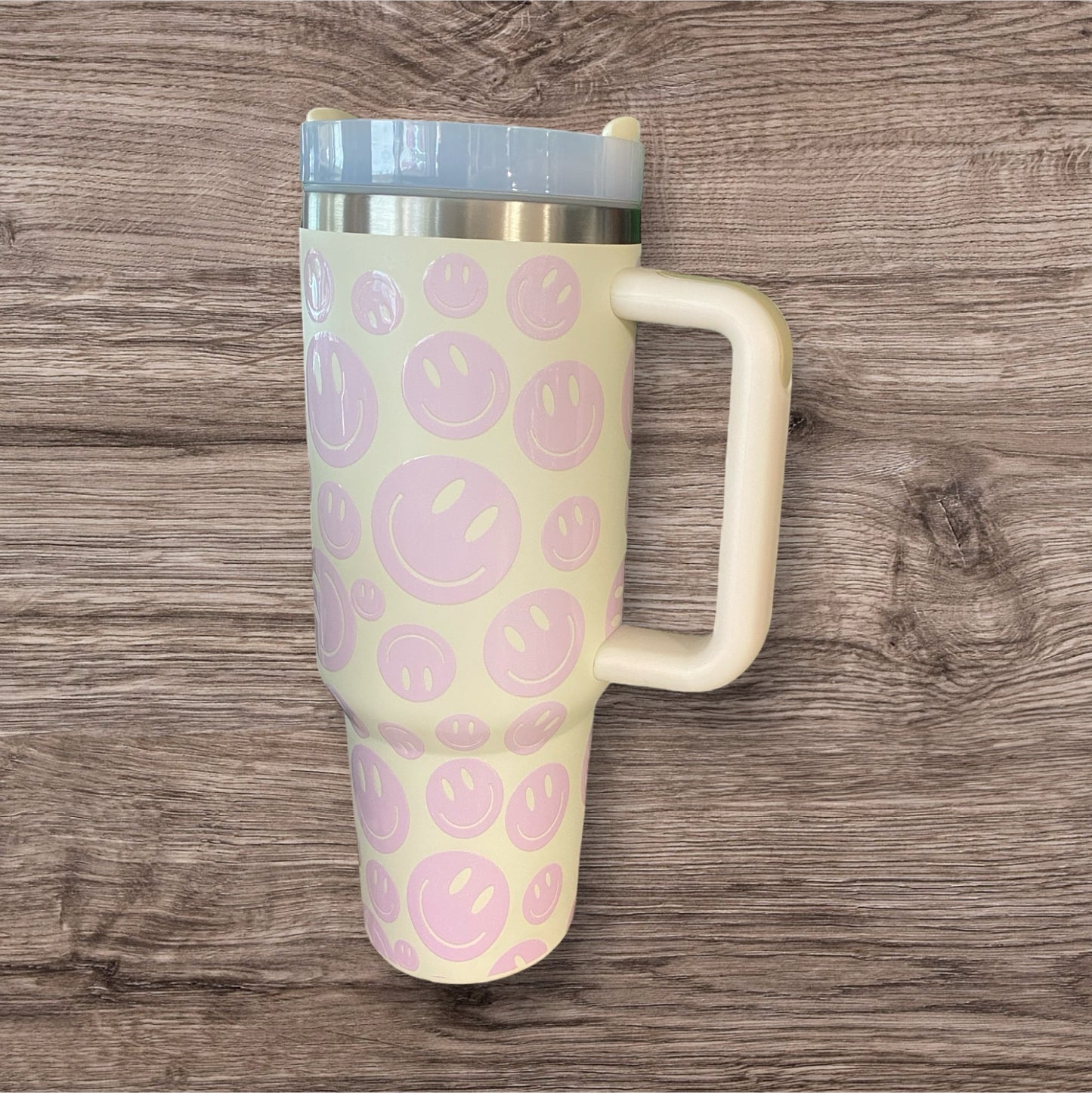 Smiley Face Tumbler w/ Straw