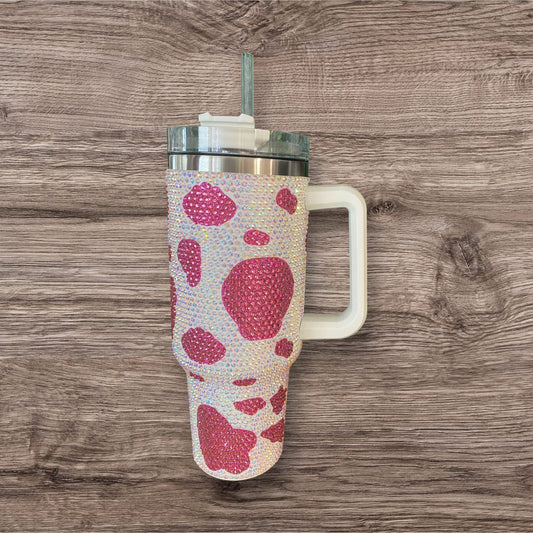 Bling Cow Rhinestone 40 0z Tumbler