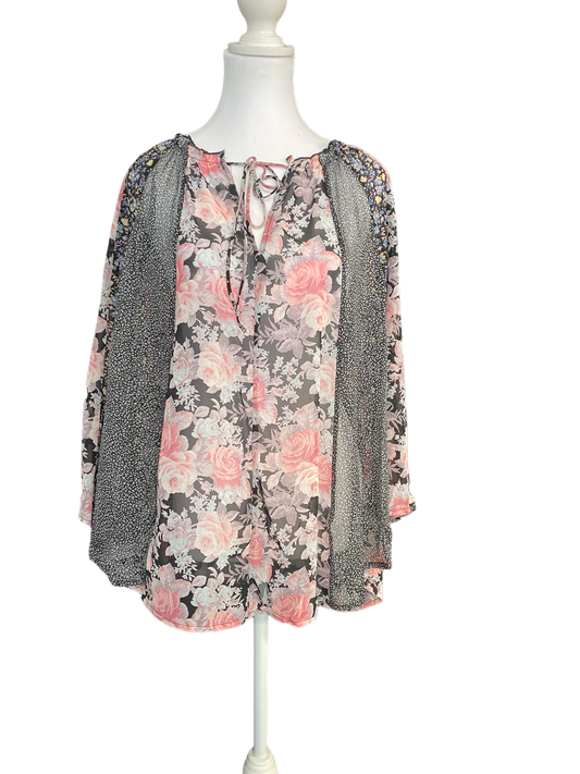 Mixed Flower Print Top